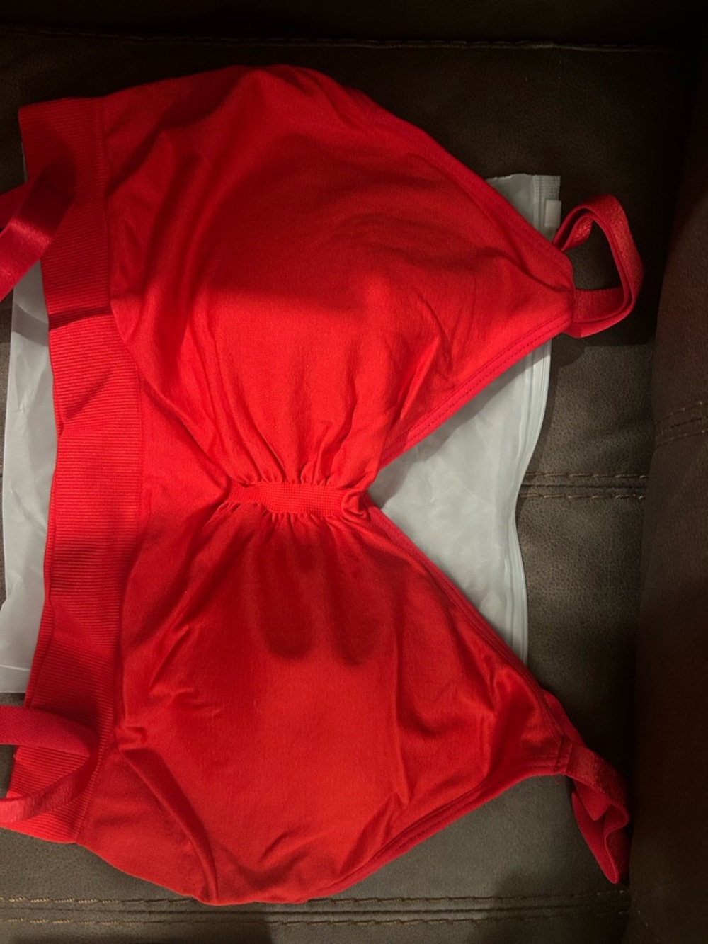 Comfort Stretch Wireless Bra in Red